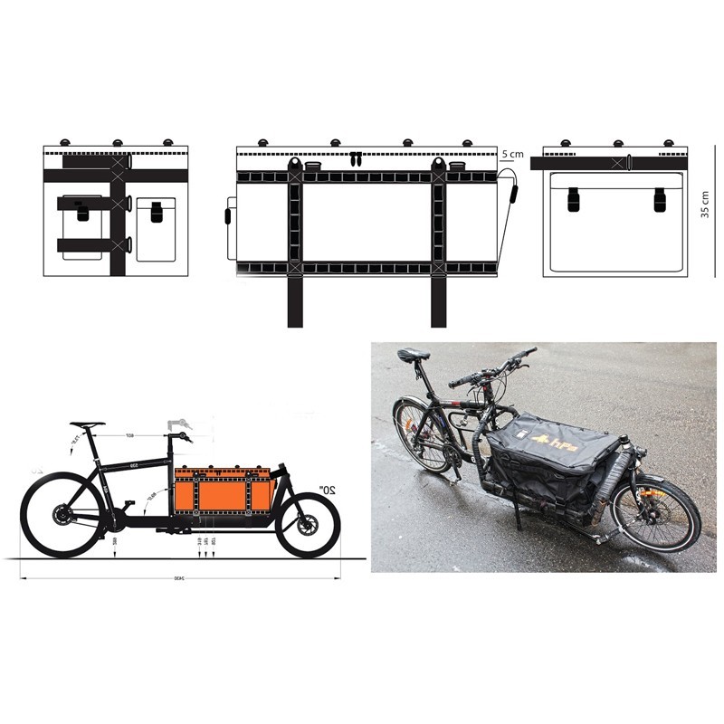 Sac Coursier pour vélo cargo Bullit ou Omnium