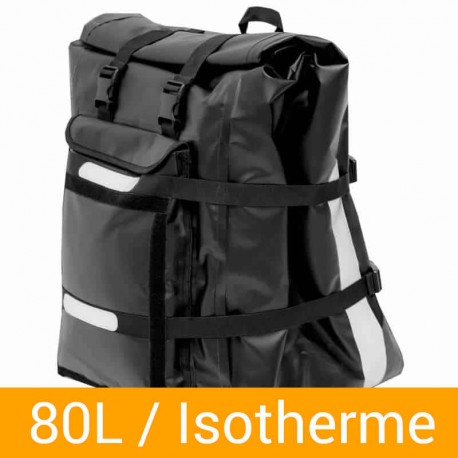 Sac isotherme livraison moto avec logo