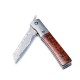 Hikari Higonokami Knife Damascus Steel and Wood